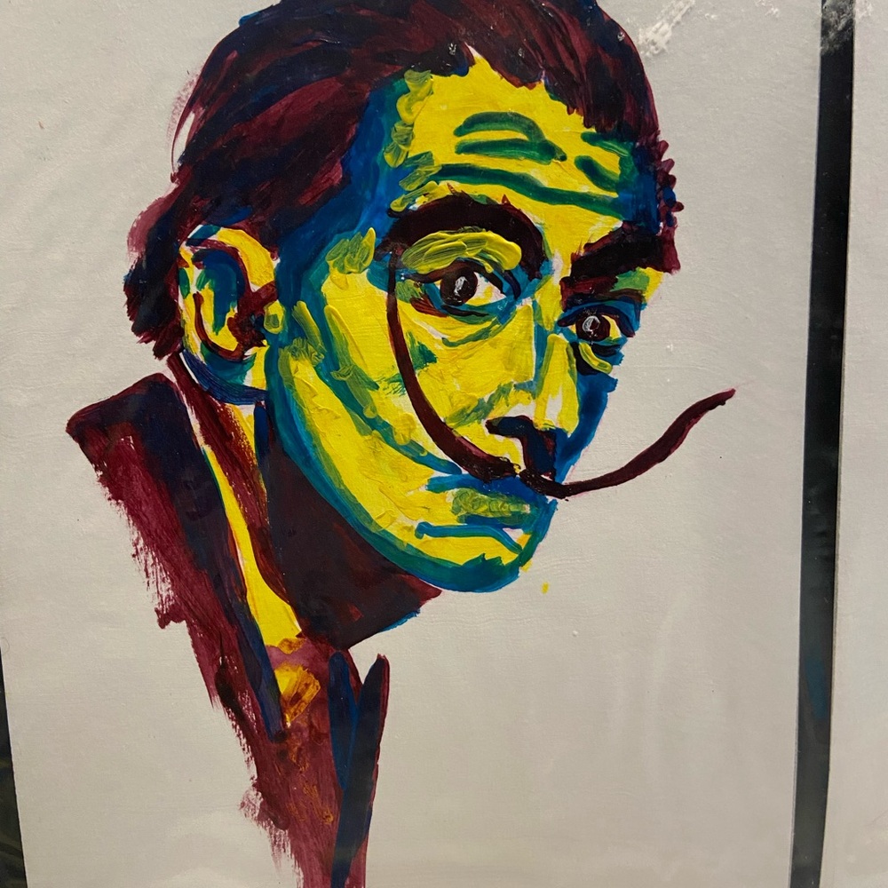 Salvador Dali Original Art Portrait Painting